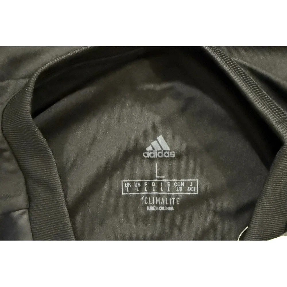 Adidas Montreal Impact MLS Shirt Size L Black Blue Climalite Jersey Top